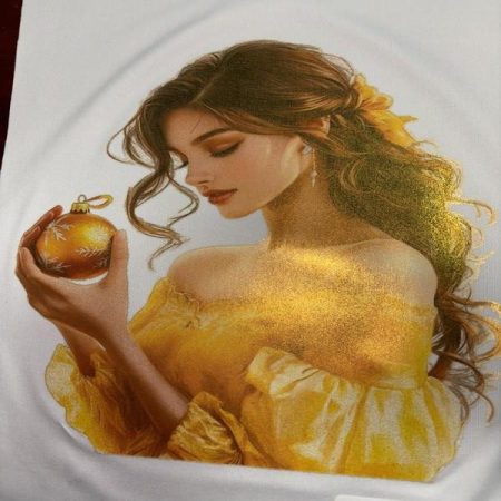 Transfer DTF Efecto Foil Dorado