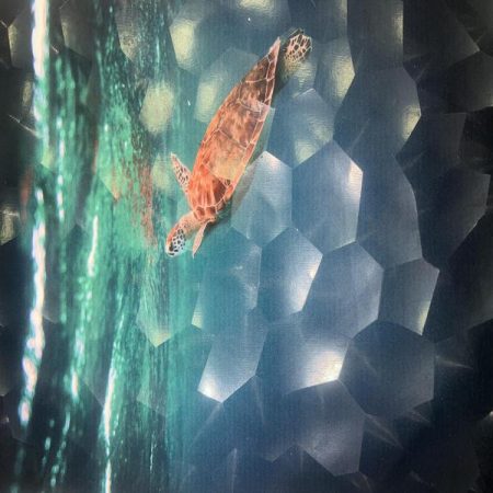 Transfer DTF efecto 3D poligonal