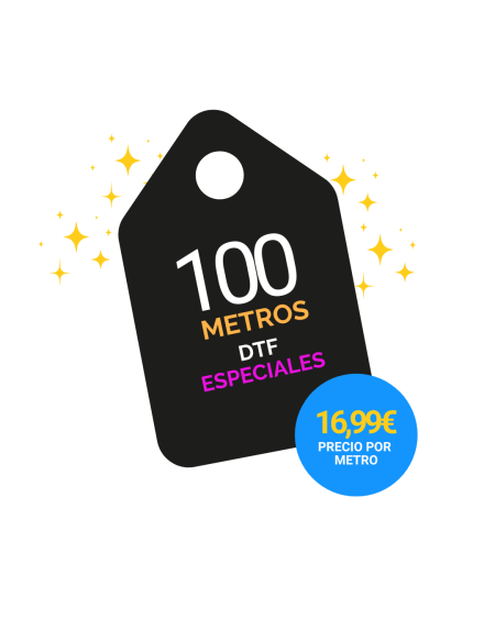 Bono DTF Materiales Especiales: 100 metros