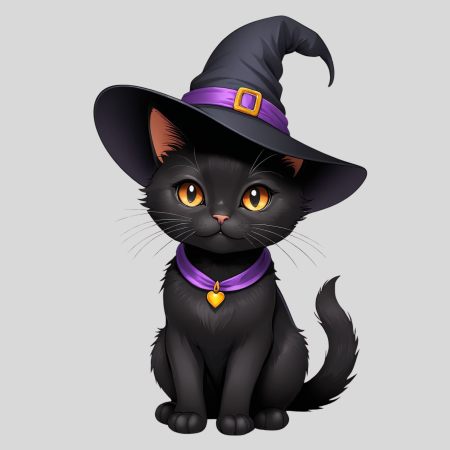 Pliego Halloween - Gato Negro