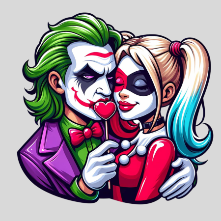 Pliego Comics y Superhéroes - Harley y Joker
