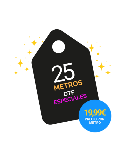 Bono DTF Materiales Especiales: 25 metros