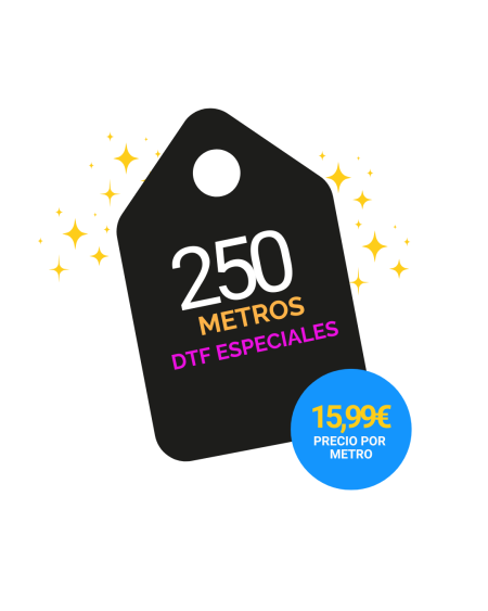 Mega Bono DTF Materiales Especiales 250 metros