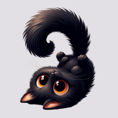 Pliego Digital Mascotas - Gato negro