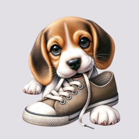 Perrito con Zapatilla