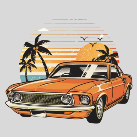 Pliego Retro- Coche Retro