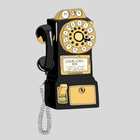 Pliego Digital Retro- Teléfono retro