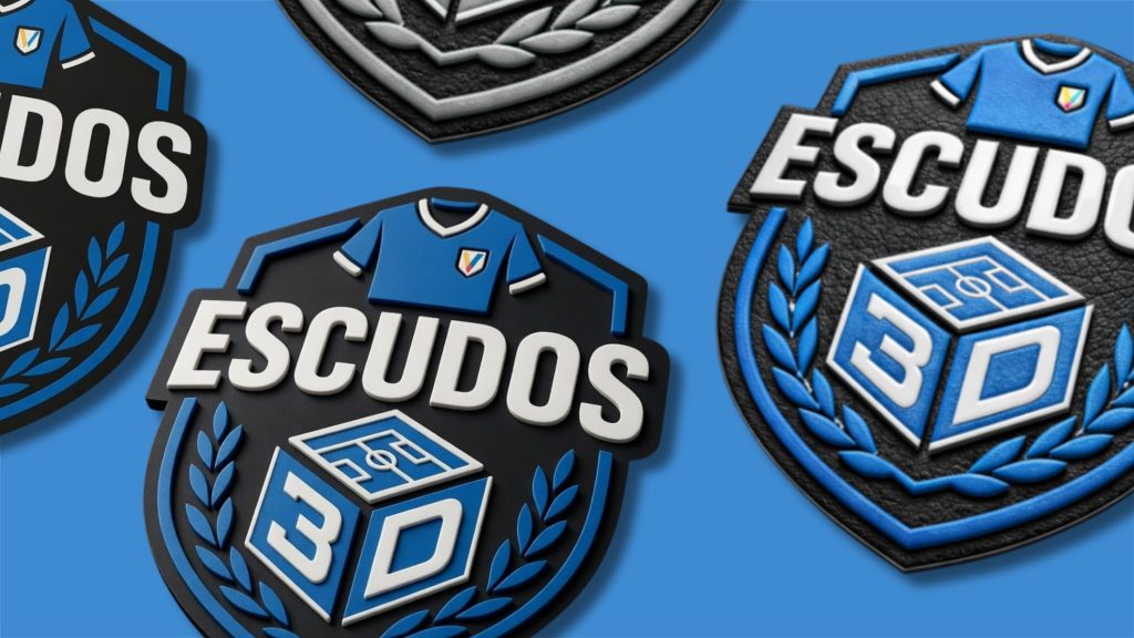 detalle escudos 3d vivaflex con relieve profundo y textura en silicona tecnica